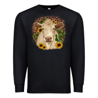 Black charolais leopard cactus sunflower Premium Sweatshirt - JahusDesignShop