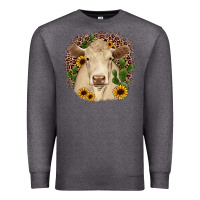 Charcoal Heather charolais leopard cactus sunflower Premium Sweatshirt - JahusDesignShop