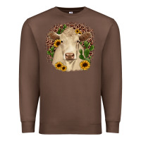Chestnut charolais leopard cactus sunflower Premium Sweatshirt - JahusDesignShop