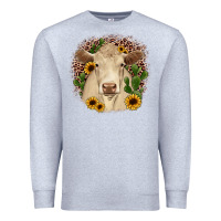 Heather Grey charolais leopard cactus sunflower Premium Sweatshirt - JahusDesignShop