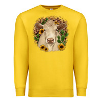 Lemon charolais leopard cactus sunflower Premium Sweatshirt - JahusDesignShop
