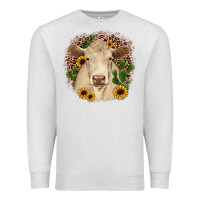 Oatmeal Heather charolais leopard cactus sunflower Premium Sweatshirt - JahusDesignShop