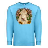 Ocean Blue charolais leopard cactus sunflower Premium Sweatshirt - JahusDesignShop