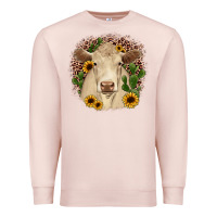 Pale Pink charolais leopard cactus sunflower Premium Sweatshirt - JahusDesignShop