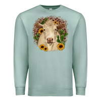 Seafoam charolais leopard cactus sunflower Premium Sweatshirt - JahusDesignShop