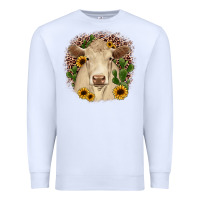 White charolais leopard cactus sunflower Premium Sweatshirt - JahusDesignShop