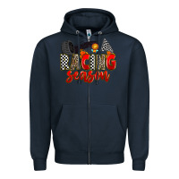 Navy racing season Zipper Hoodie - Zillion Design Studio