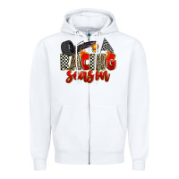 White racing season Zipper Hoodie - Zillion Design Studio