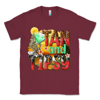 Burgundy tan and tipsy Classic Tee - texasbilliewilder
