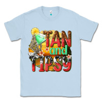 Dusty Blue tan and tipsy Classic Tee - texasbilliewilder