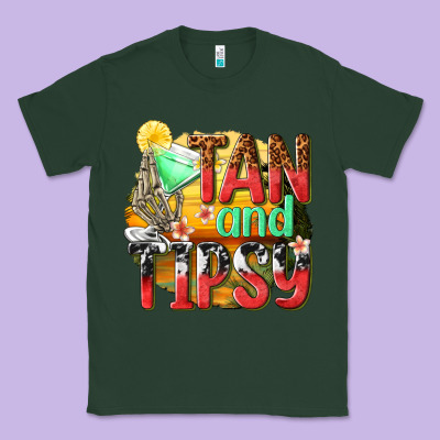 Tan And Tipsy Classic Tee Designed By Texasbilliewilder