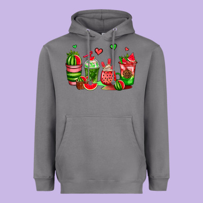 Watermelon Coffee Cups Heavyweight Hoodie Designed By Adodesignshop