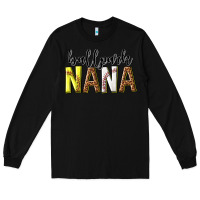 Black ballpark nana with leopard Long Sleeve Tee - texasbilliewilder