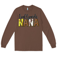 Chestnut ballpark nana with leopard Long Sleeve Tee - texasbilliewilder