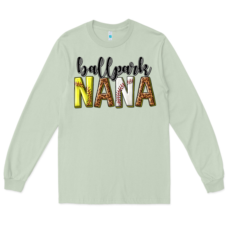 Ballpark Nana With Leopard Long Sleeve Tee by texasbilliewilder | Teevron