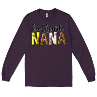Plum ballpark nana with leopard Long Sleeve Tee - texasbilliewilder