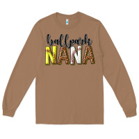 Toasted Coconut ballpark nana with leopard Long Sleeve Tee - texasbilliewilder