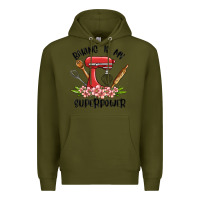 Army Green baking is my superpower malia Premium Hoodie - MaliasSmallBusiness