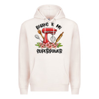 Pale Pink baking is my superpower malia Premium Hoodie - MaliasSmallBusiness