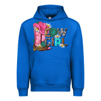 Cobalt western cowgirl Urban Hoodie - NancyCooperArtShop