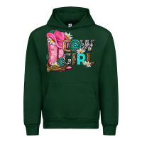Forest Green western cowgirl Urban Hoodie - NancyCooperArtShop
