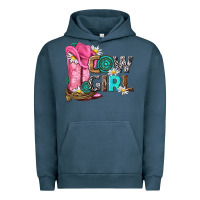 Pigment Midnight Navy western cowgirl Urban Hoodie - NancyCooperArtShop