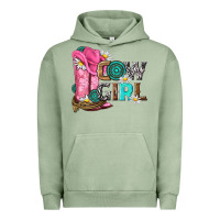 Pigment Oil Green western cowgirl Urban Hoodie - NancyCooperArtShop