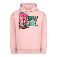 Pigment Salmon western cowgirl Urban Hoodie - NancyCooperArtShop