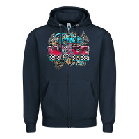 Navy race wife Zipper Hoodie - Zillion Design Studio