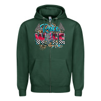Sports Green race wife Zipper Hoodie - Zillion Design Studio