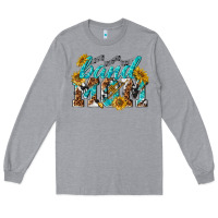 Heather Grey band mom Long Sleeve Tee - texasbilliewilder