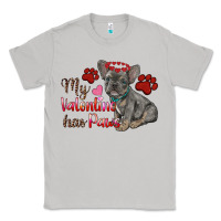 Moon Dust my valentine has paws french bulldog Classic Tee - RanaPortraitStore