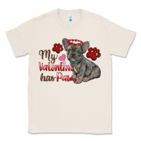 Natural my valentine has paws french bulldog Classic Tee - RanaPortraitStore