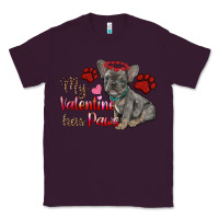 Plum my valentine has paws french bulldog Classic Tee - RanaPortraitStore