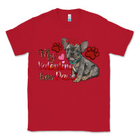 Red my valentine has paws french bulldog Classic Tee - RanaPortraitStore