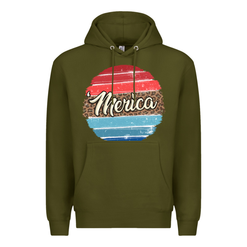 Leopard Merica Premium Hoodie by MaliasSmallBusiness | Teevron