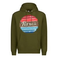Army Green leopard merica Premium Hoodie - MaliasSmallBusiness