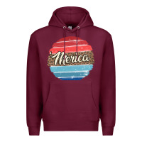 Burgundy leopard merica Premium Hoodie - MaliasSmallBusiness
