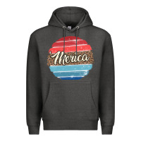 Charcoal Heather leopard merica Premium Hoodie - MaliasSmallBusiness
