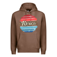 Chestnut leopard merica Premium Hoodie - MaliasSmallBusiness