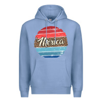 Colony Blue leopard merica Premium Hoodie - MaliasSmallBusiness