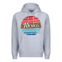Heather Grey leopard merica Premium Hoodie - MaliasSmallBusiness
