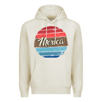 Oatmeal Heather leopard merica Premium Hoodie - MaliasSmallBusiness