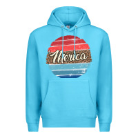 Ocean Blue leopard merica Premium Hoodie - MaliasSmallBusiness