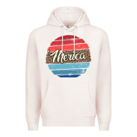 Pale Pink leopard merica Premium Hoodie - MaliasSmallBusiness