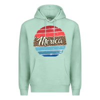 Seafoam leopard merica Premium Hoodie - MaliasSmallBusiness