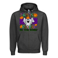 Charcoal Heather I Ghost People All Year Round Zipper Hoodie - texasbilliewilder