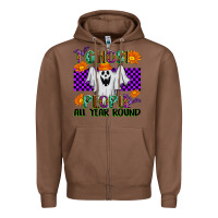 Chestnut I Ghost People All Year Round Zipper Hoodie - texasbilliewilder