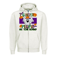 Oatmeal Heather I Ghost People All Year Round Zipper Hoodie - texasbilliewilder