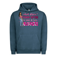 Pigment Midnight Navy what other think of me is none of my business Urban Hoodie - NancyCooperArtShop